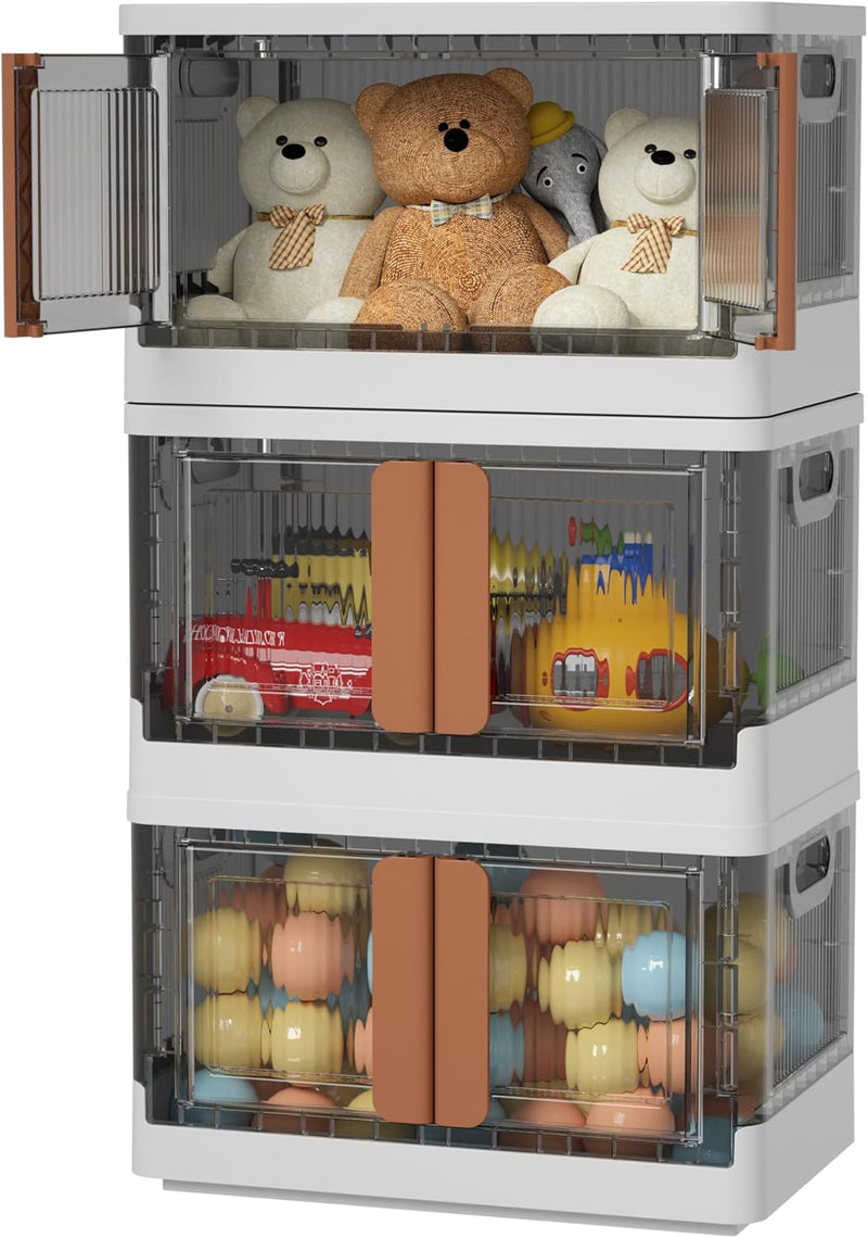 Storage Cabinet Kitchen Organiser 95L Plastic Bins