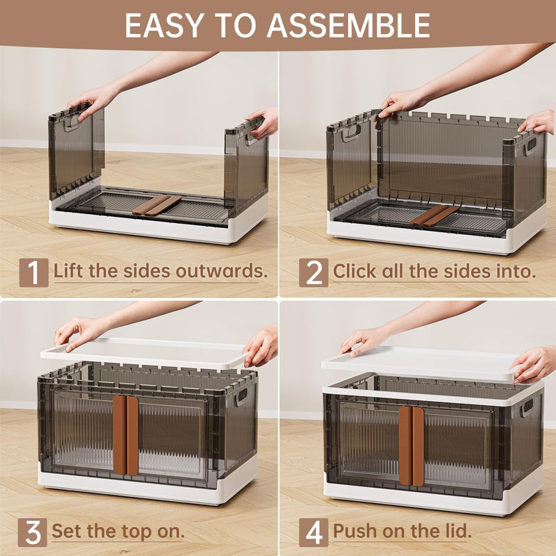 Storage Cabinet Kitchen Organiser 95L Plastic Bins