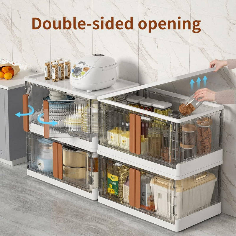 Storage Cabinet Kitchen Organiser 95L Plastic Bins