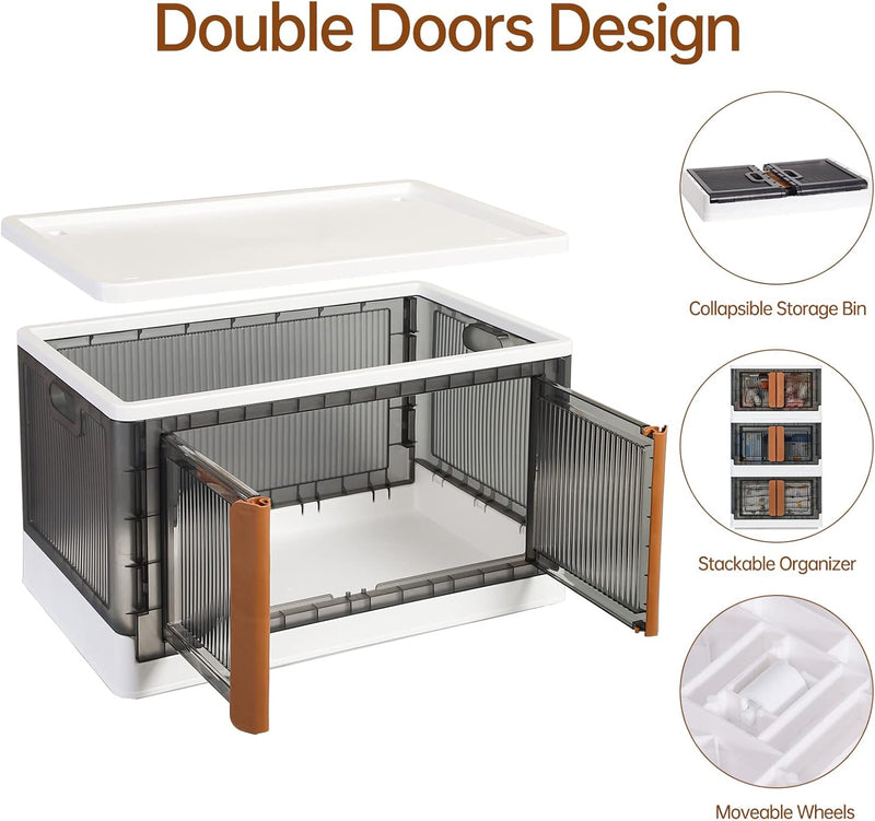 Storage Cabinet Kitchen Organiser 95L Plastic Bins