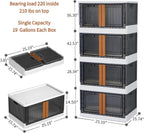 Storage Cabinet Kitchen Organiser 95L Plastic Bins