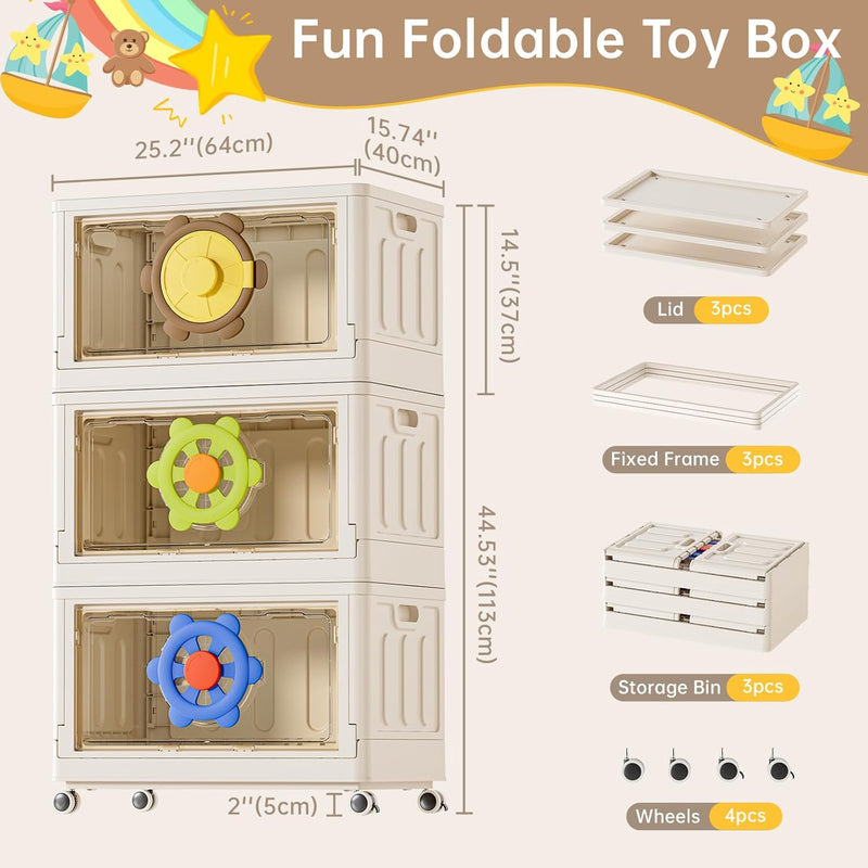 Storage Cabinet Kitchen Organiser 95L Plastic Bins