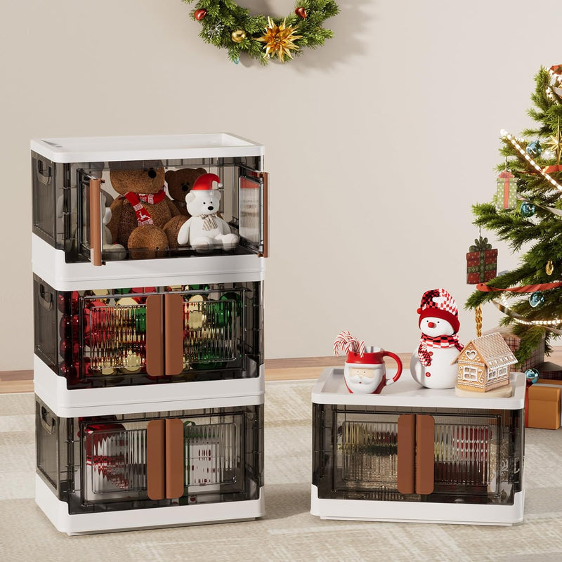 Storage Cabinet Kitchen Organiser 95L Plastic Bins
