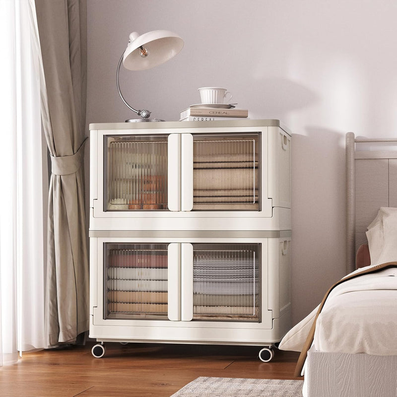 Storage Cabinet Kitchen Organiser 95L Plastic Bins