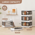 Storage Cabinet Kitchen Organiser 95L Plastic Bins