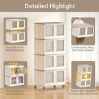 Storage Cabinet Kitchen Organiser 95L Plastic Bins