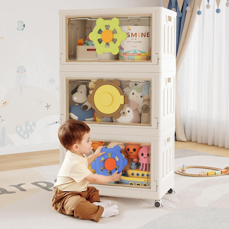 Storage Cabinet Kitchen Organiser 95L Plastic Bins
