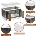 Storage Cabinet Kitchen Organiser 95L Plastic Bins