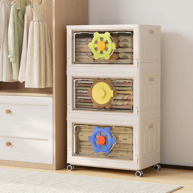 Storage Cabinet Kitchen Organiser 95L Plastic Bins