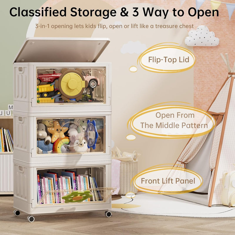 Storage Cabinet Kitchen Organiser 95L Plastic Bins