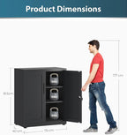 Storage Cabinet Metal Locking Garage Office with Adjustable