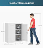 Storage Cabinet Metal Locking Garage Office with Adjustable