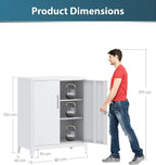 Storage Cabinet Metal Locking Garage Office with Adjustable