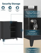 Storage Cabinet Metal Locking Garage Office with Adjustable