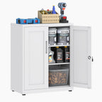 Storage Cabinet Metal Locking Garage Office with Adjustable
