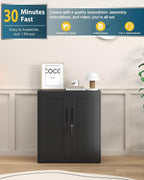 Storage Cabinet Metal Locking Garage Office with Adjustable