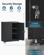 Storage Cabinet Metal Locking Garage Office with Adjustable