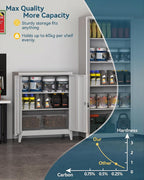 Storage Cabinet Metal Locking Garage Office with Adjustable