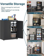 Storage Cabinet Metal Locking Garage Office with Adjustable