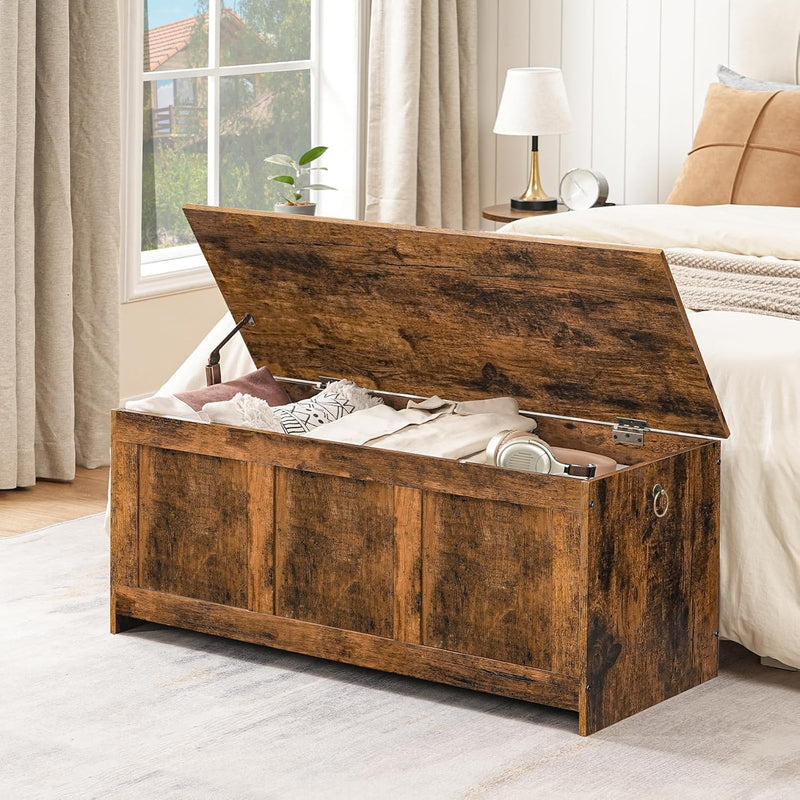 Storage Chest Wooden Bench Blanket Box Storages Trunk