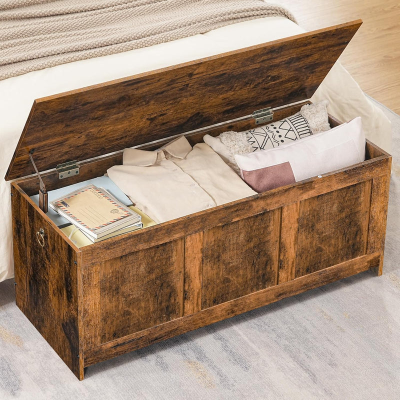 Storage Chest Wooden Bench Blanket Box Storages Trunk