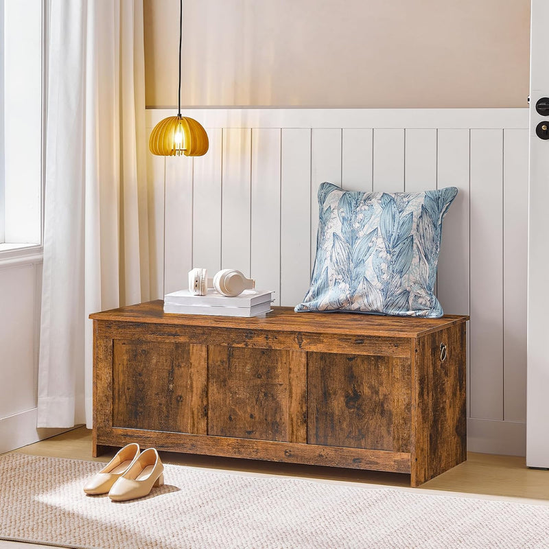 Storage Chest Wooden Bench Blanket Box Storages Trunk