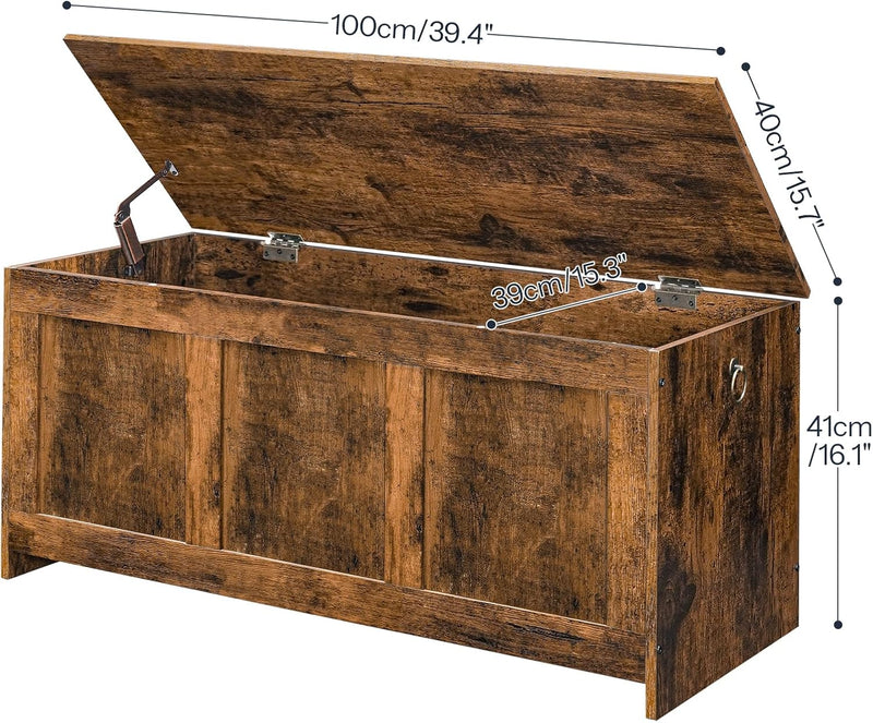 Storage Chest Wooden Bench Blanket Box Storages Trunk