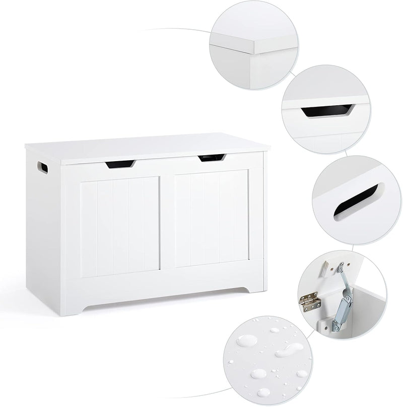 Storage Chest Wooden Box with Lid Large Capacity
