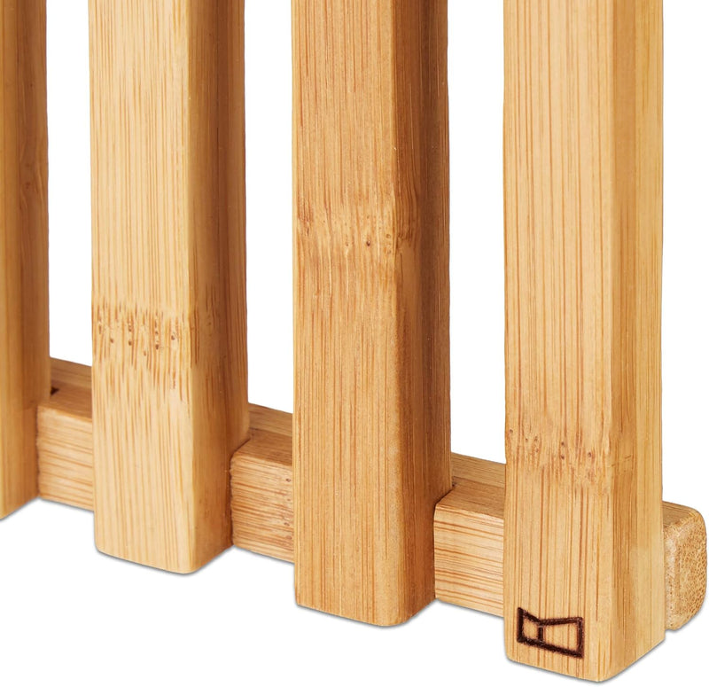 Storage Ottoman Designer Footstool with Box Narrow Bamboo