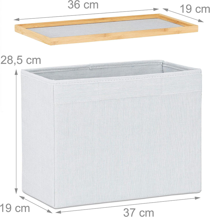 Storage Ottoman Designer Footstool with Box Narrow Bamboo