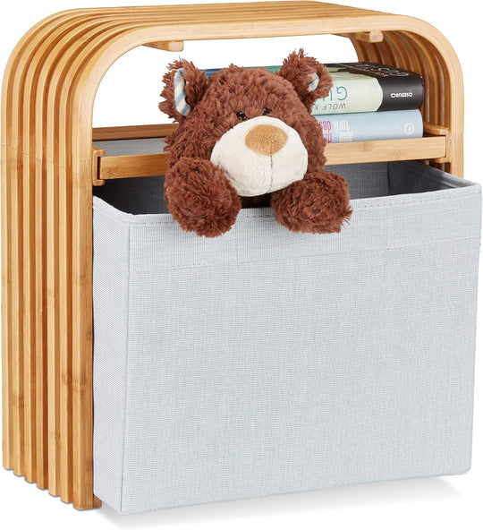 Storage Ottoman Designer Footstool with Box Narrow Bamboo