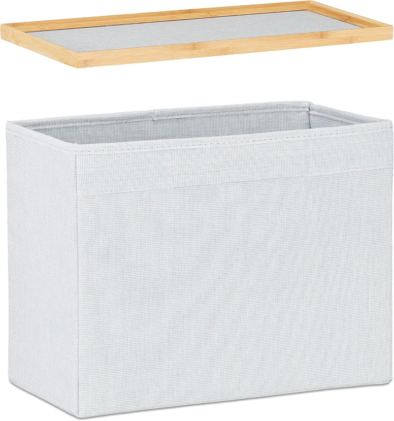 Storage Ottoman Designer Footstool with Box Narrow Bamboo