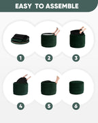 Storage Ottoman Round Folding Foot Rest with Hidden