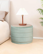 Storage Ottoman Round Folding Foot Rest with Hidden