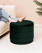 Storage Ottoman Round Folding Foot Rest with Hidden