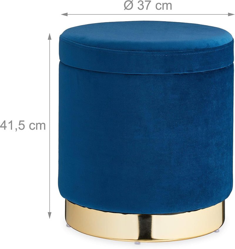 Storage Ottoman with Lid Cushioned Seat Stool Modern