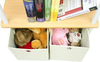 Storage Shelves 3-Tier Toolless Book Shelf with Bins (Set of 2)