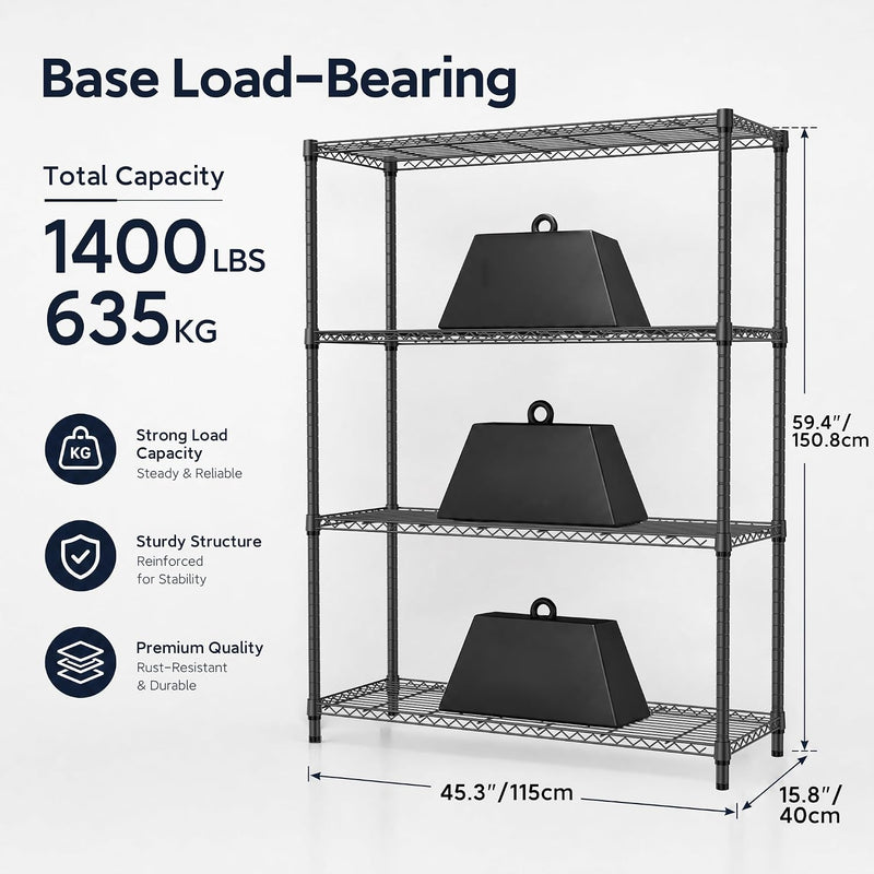 Storage Shelves 4 Tier