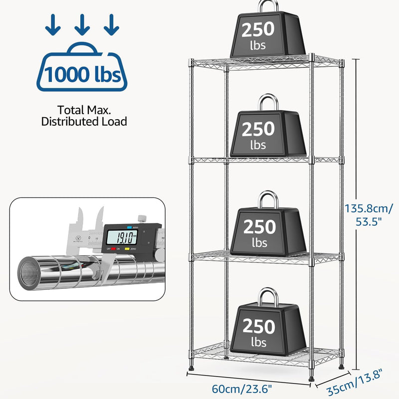 Storage Shelves 4 Tier