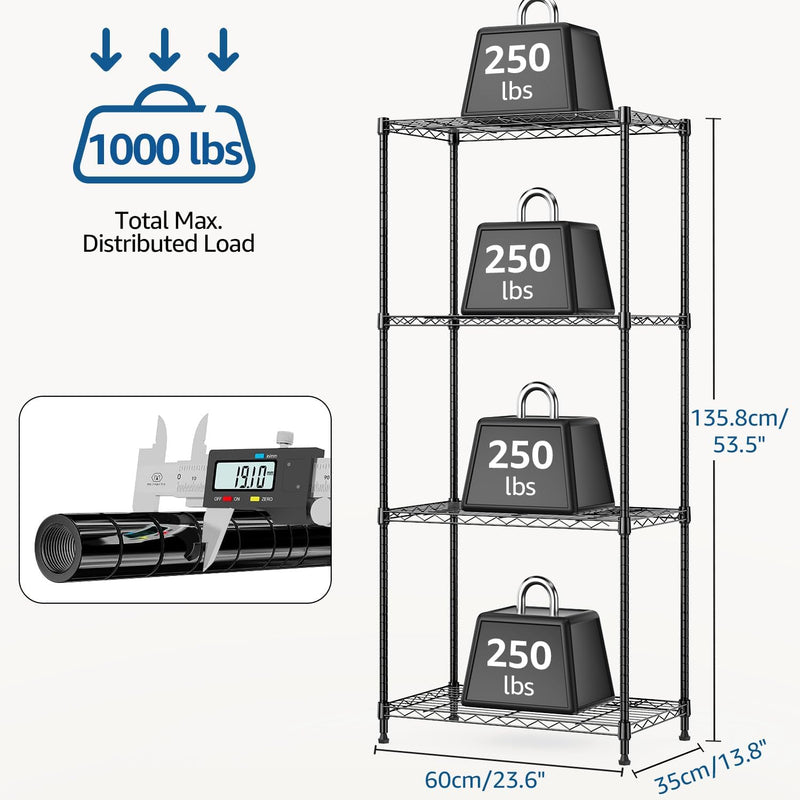 Storage Shelves 4 Tier
