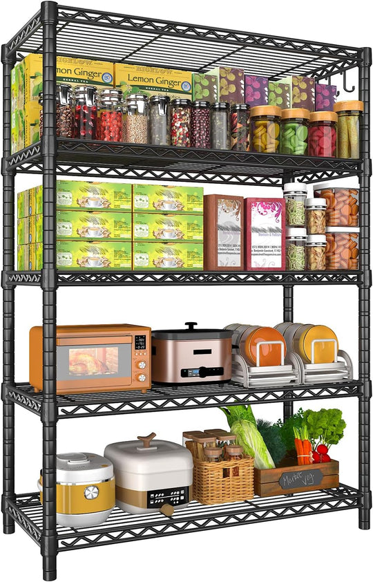Storage Shelves 5 Tier Sturdy Metal Garage Shelving