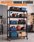 Storage Shelves 5 Tier Wire Shelving Unit