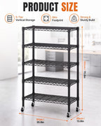 Storage Shelves 5 Tier Wire Shelving Unit