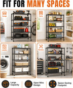 Storage Shelves 5 Tier Wire Shelving Unit