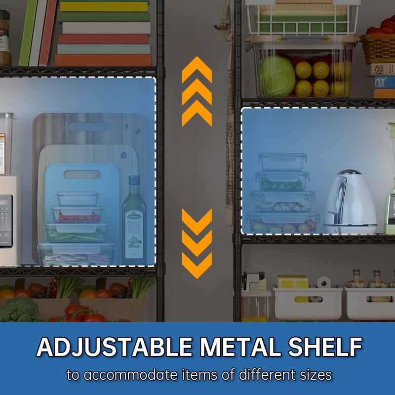 Storage Shelves 6 Tier Sturdy Metal Garage Shelving