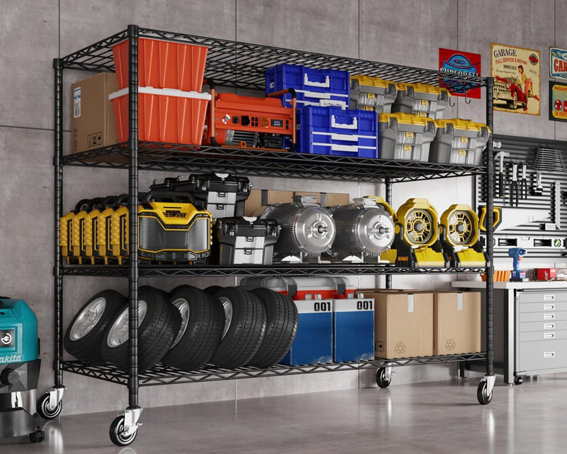 Storage Shelves 6 Tier Sturdy Metal Garage Shelving