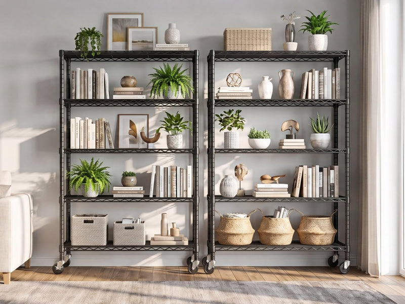 Storage Shelves 6 Tier Sturdy Metal Garage Shelving