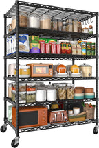 Storage Shelves 6 Tier Sturdy Metal Garage Shelving