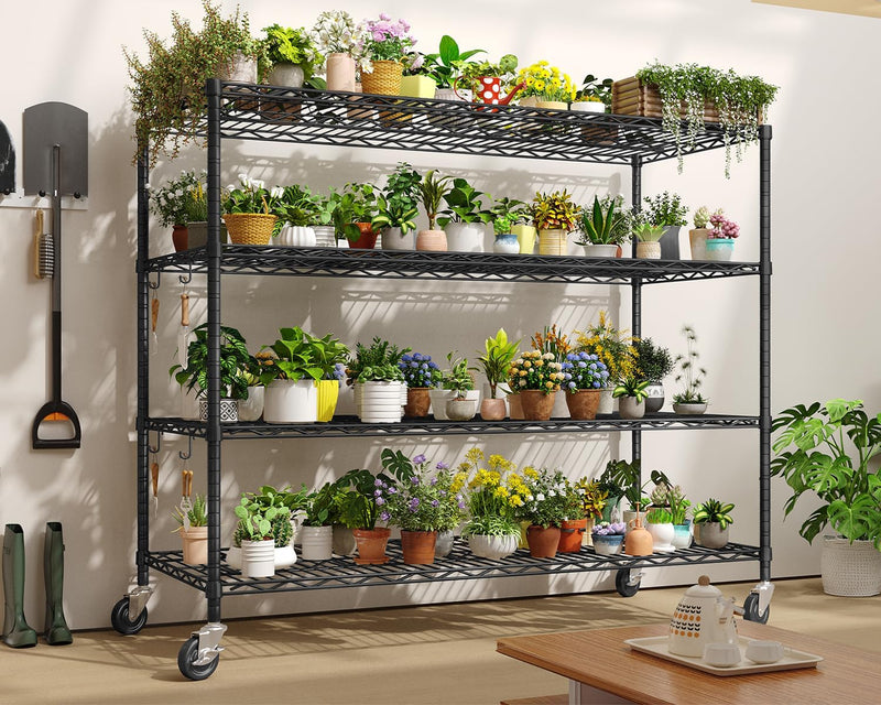 Storage Shelves 6 Tier Sturdy Metal Garage Shelving