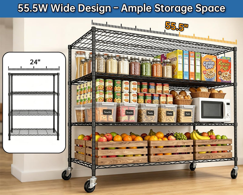 Storage Shelves 6 Tier Sturdy Metal Garage Shelving